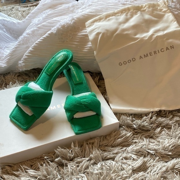 Good, American Terry Klop, Kickstand Mules Heel Box And Dust Bag